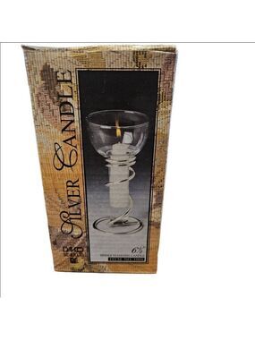 DAVKO SILVER LTD Silver Clear Glass Floating Candle Holder 6.5" One Size